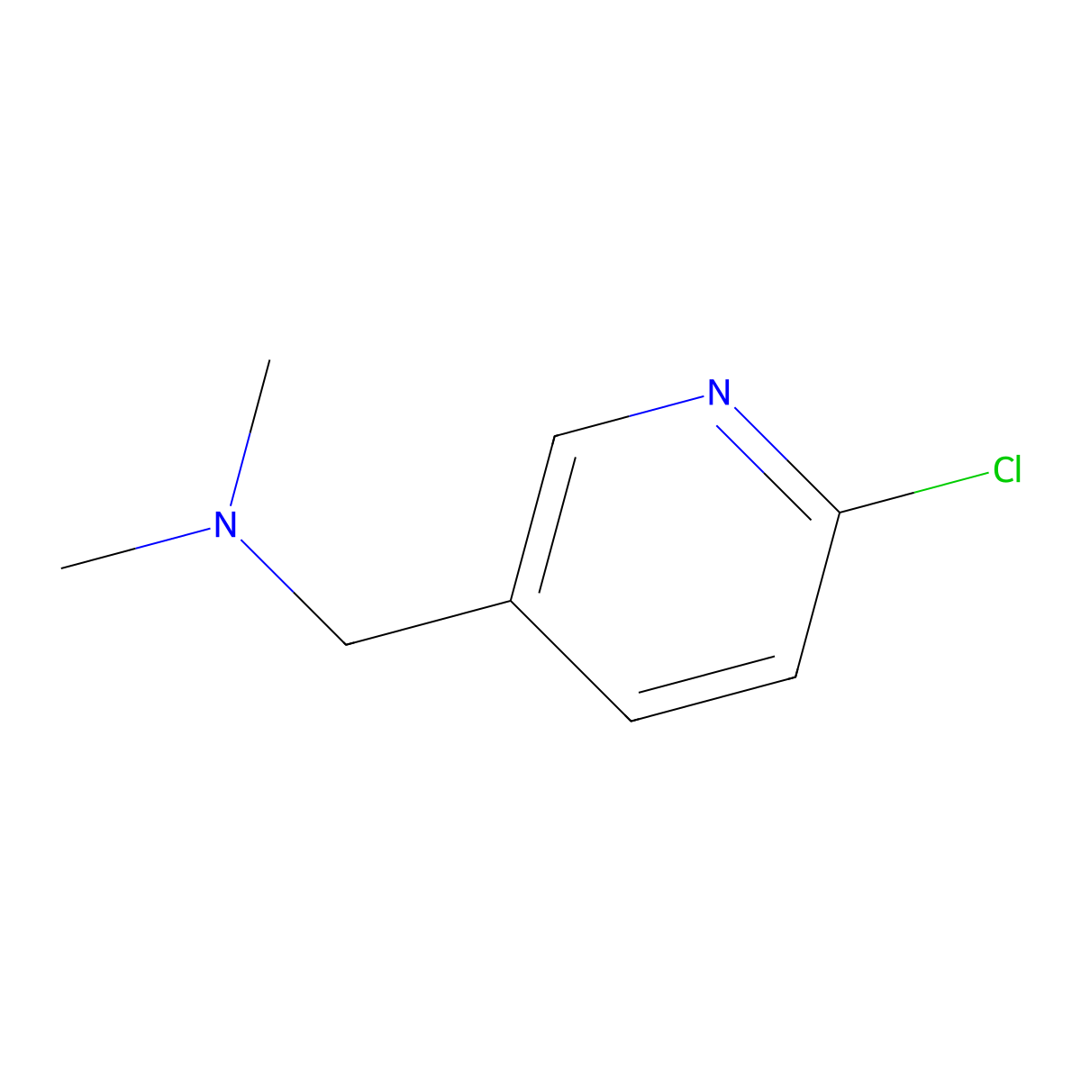 ((6-Chloropyridin-3-yl)methyl)dimethylamine molecular structure, CAS 221146-31-2