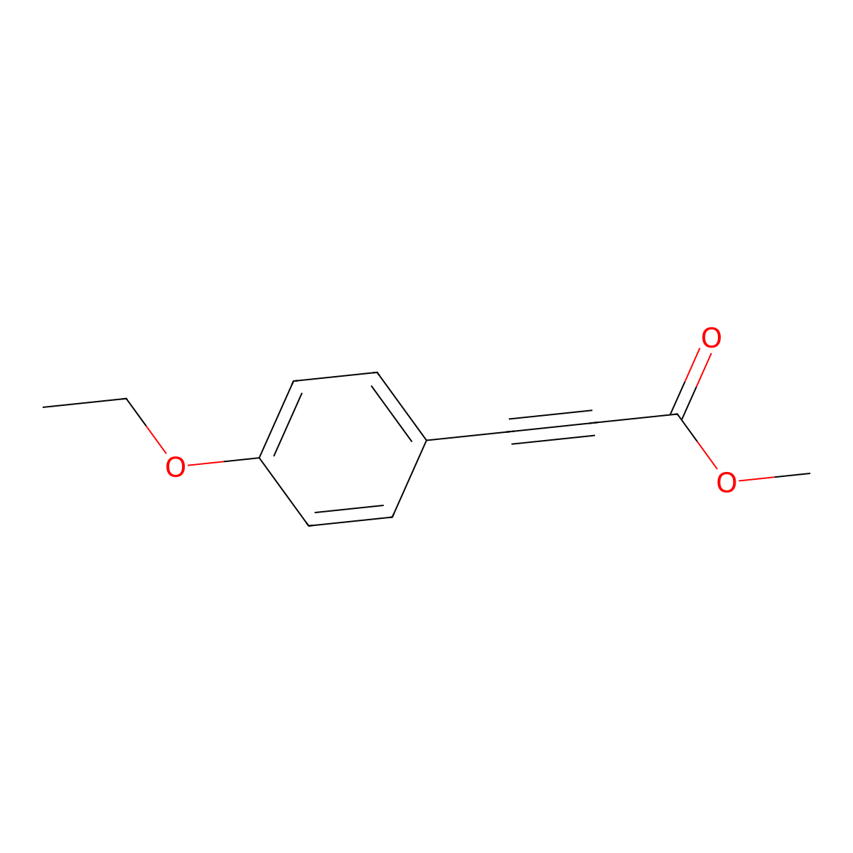 Methyl 3-(4-ethoxyphenyl)propiolate molecular structure, CAS 221148-26-1