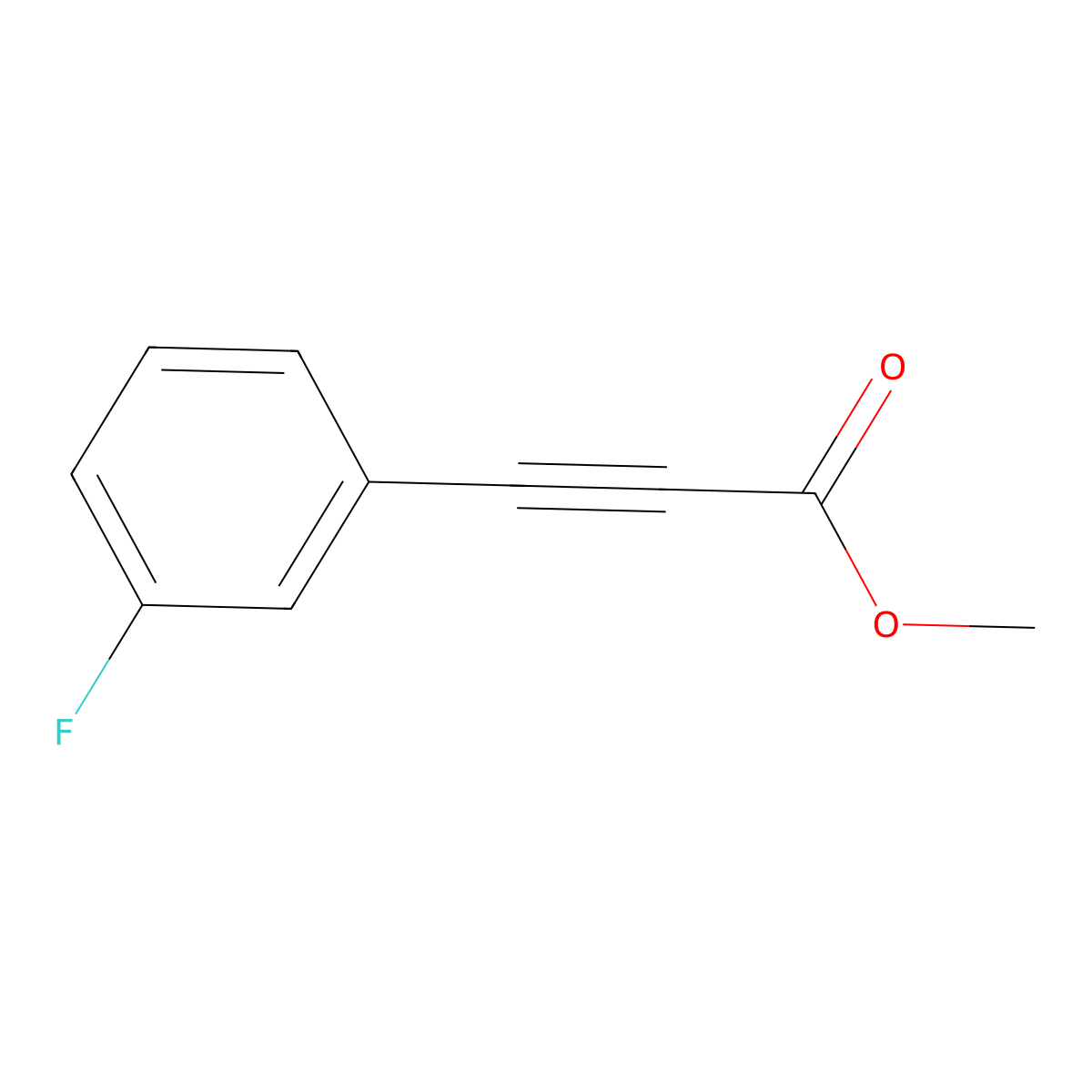 Methyl 3-(3-fluorophenyl)prop-2-ynoate molecular structure, CAS 221148-38-5
