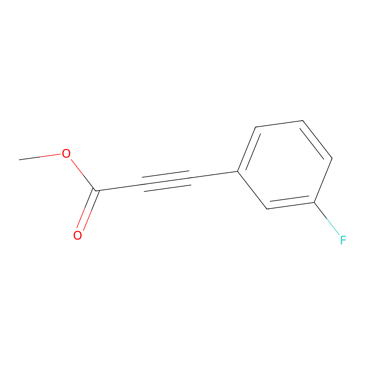 Methyl 3-(3-fluorophenyl)prop-2-ynoate molecular structure, CAS 221148-38-5