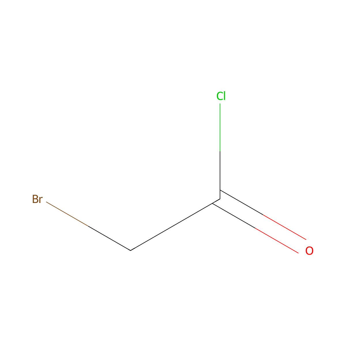 Bromoacetyl chloride molecular structure, CAS 22118-09-8