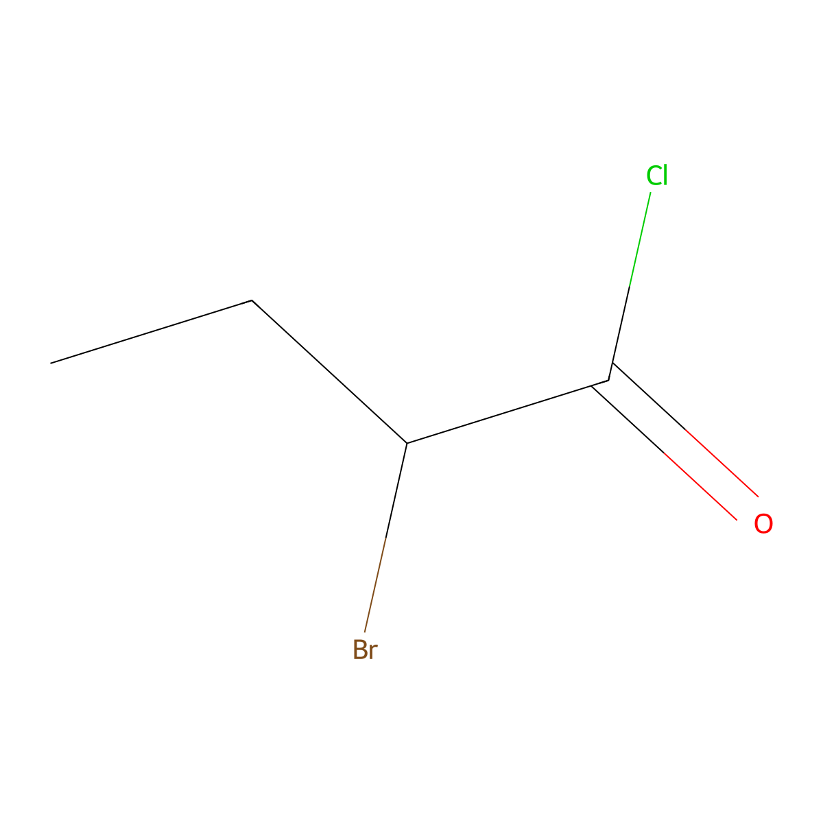 2-Bromobutanoyl chloride molecular structure, CAS 22118-12-3