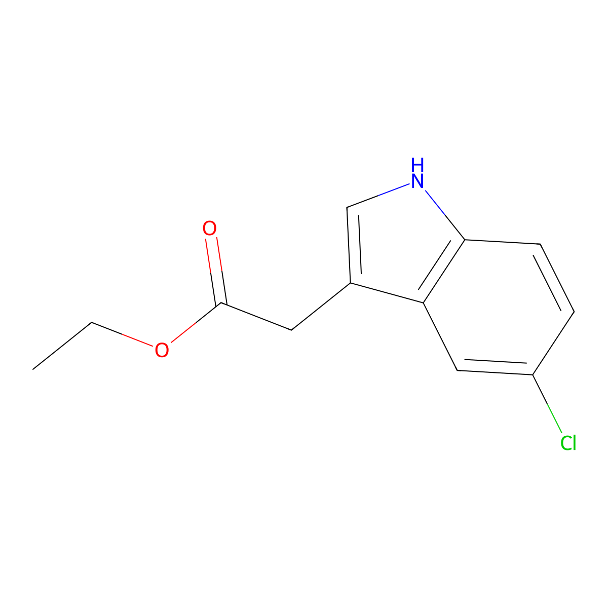 Ethyl (5-chloro-1H-indol-3-yl)acetate molecular structure, CAS 221188-28-9