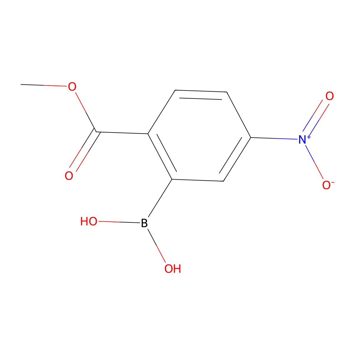 (2-(Methoxycarbonyl)-5-nitrophenyl)boronic acid molecular structure, CAS 2211934-69-7