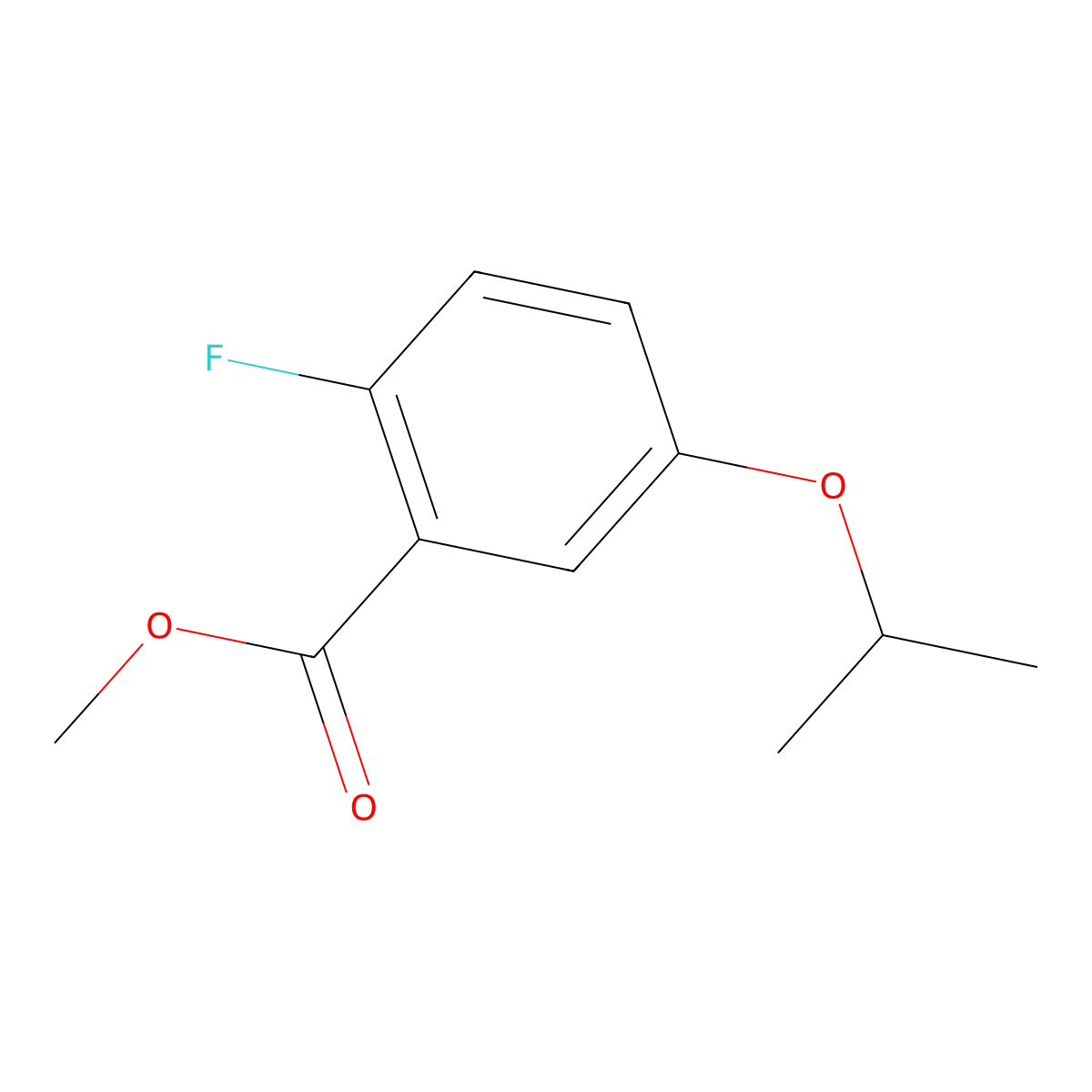 Methyl 2-fluoro-5-isopropoxybenzoate molecular structure, CAS 2211942-83-3