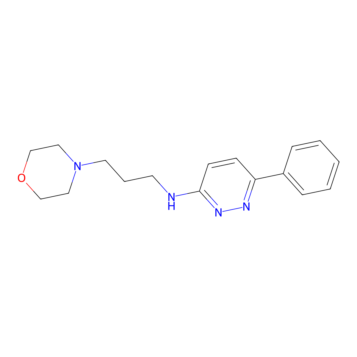 (3-Morpholin-4-ylpropyl)(6-phenylpyridazin-3-yl)amine molecular structure, CAS 221196-63-0