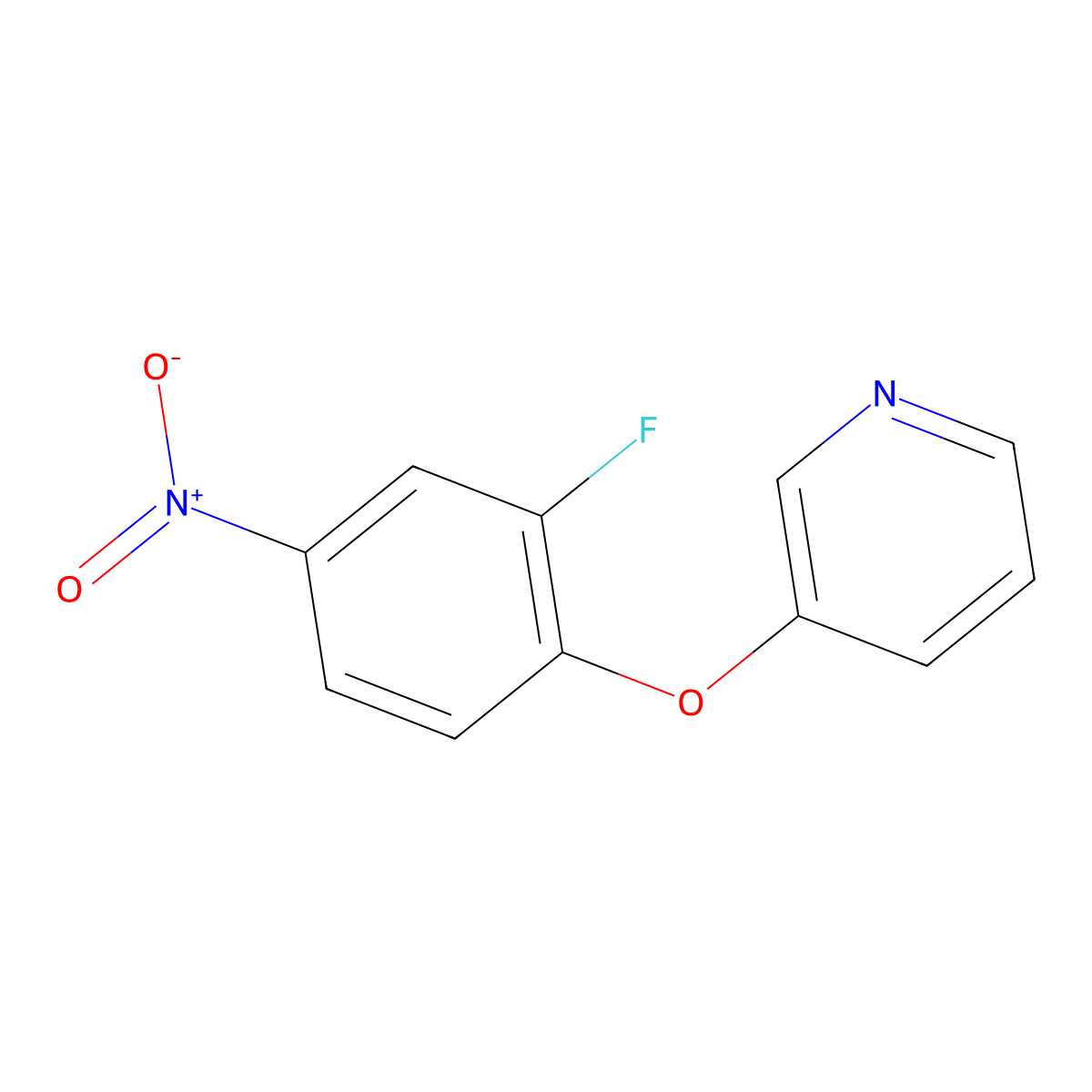 3-(2-Fluoro-4-nitrophenoxy)pyridine molecular structure, CAS 221198-54-5