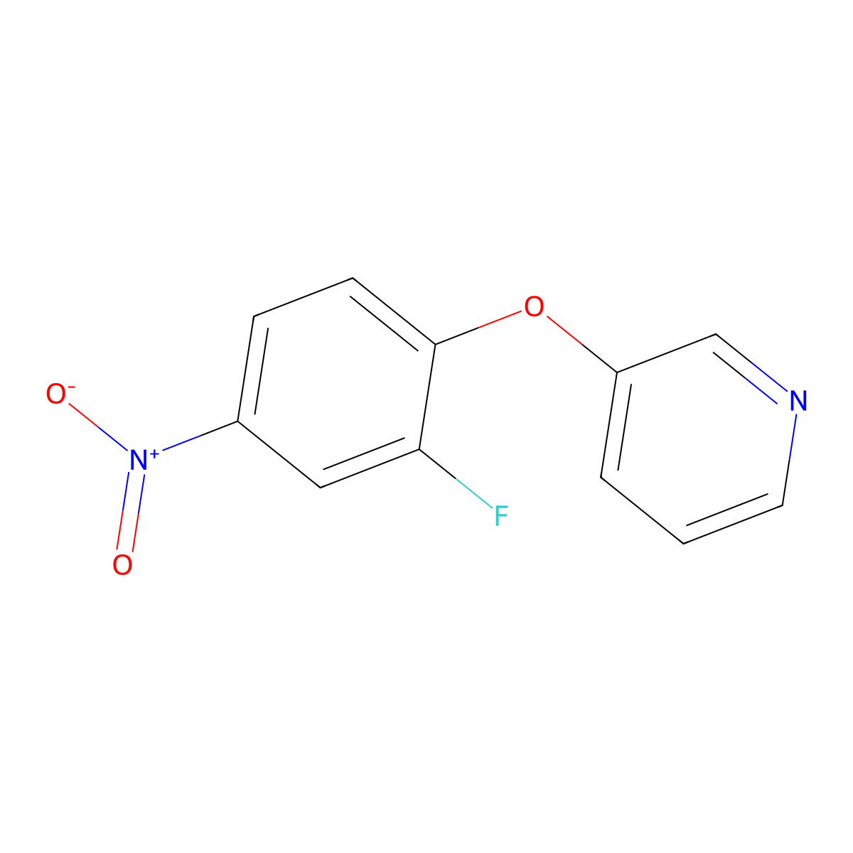 3-(2-Fluoro-4-nitrophenoxy)pyridine molecular structure, CAS 221198-54-5
