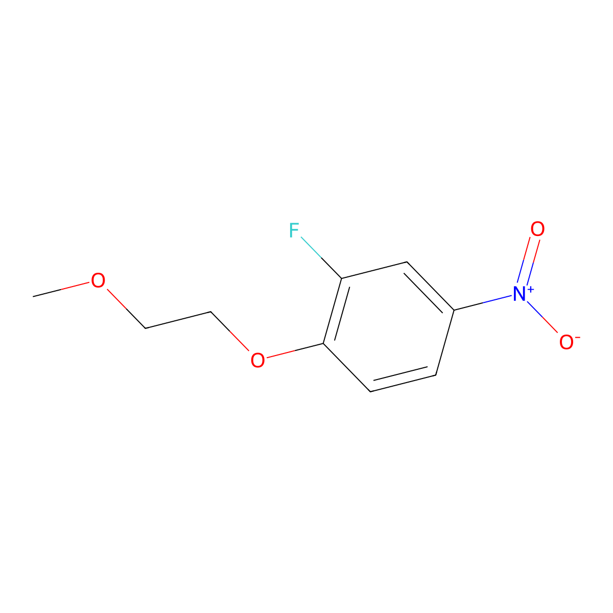 2-Fluoro-1-(2-methoxyethoxy)-4-nitrobenzene molecular structure, CAS 221198-59-0