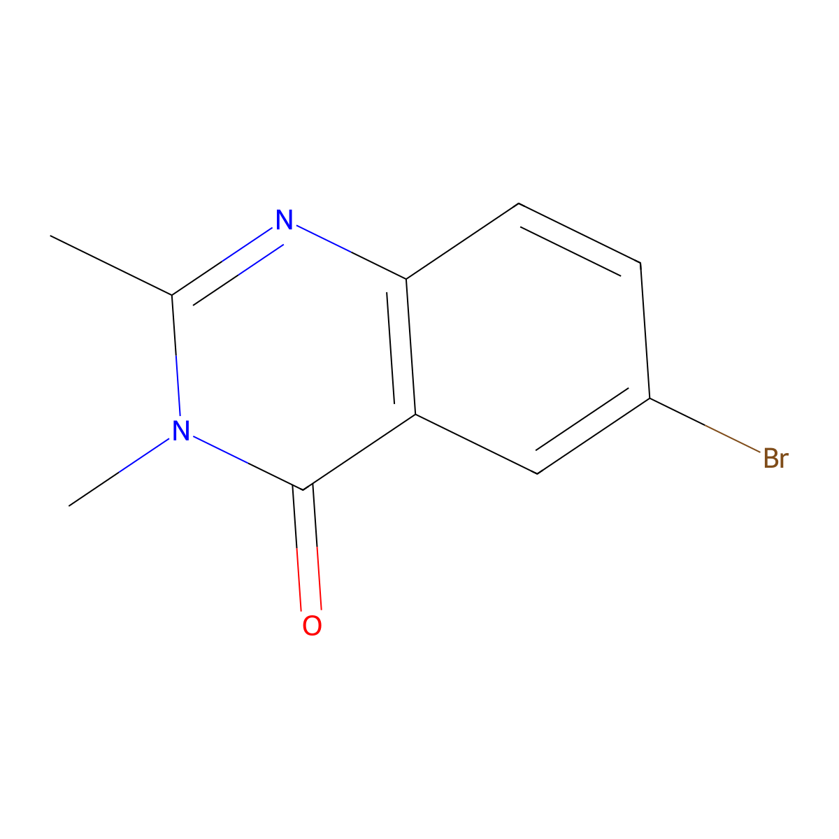 6-Bromo-2,3-dimethyl-3,4-dihydroquinazolin-4-one molecular structure, CAS 221198-74-9