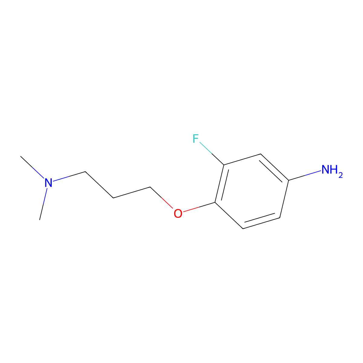 N-[3-(4-Amino-2-fluorophenoxy)propyl]-N,N-dimethylamine molecular structure, CAS 221199-31-1