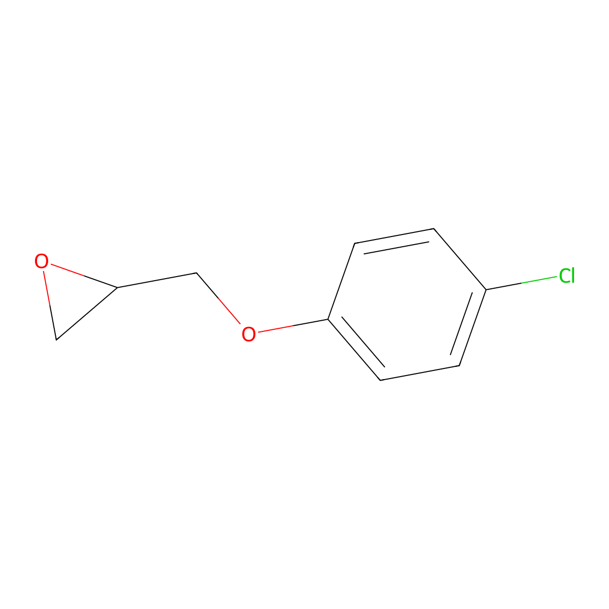 2-((4-Chlorophenoxy)methyl)oxirane molecular structure, CAS 2212-05-7