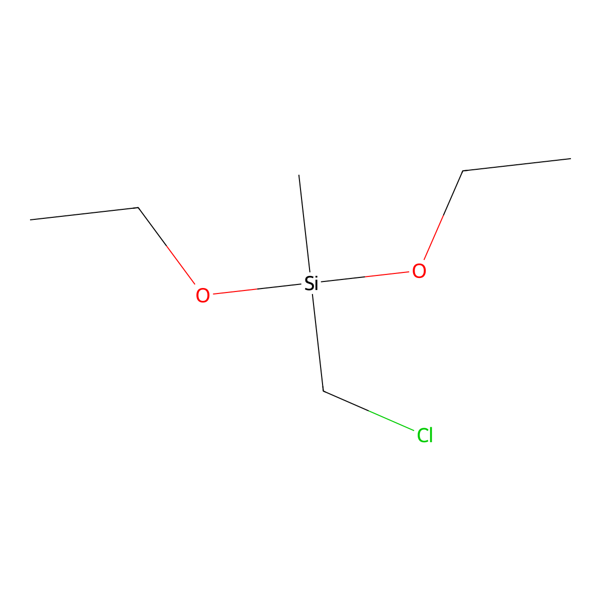 Silane, (chloromethyl)diethoxymethyl- molecular structure, CAS 2212-10-4