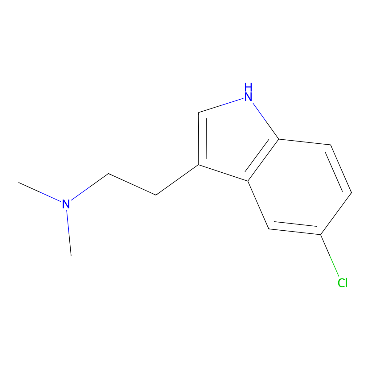 5-Chloro-N,N-dimethyltryptamine molecular structure, CAS 22120-32-7