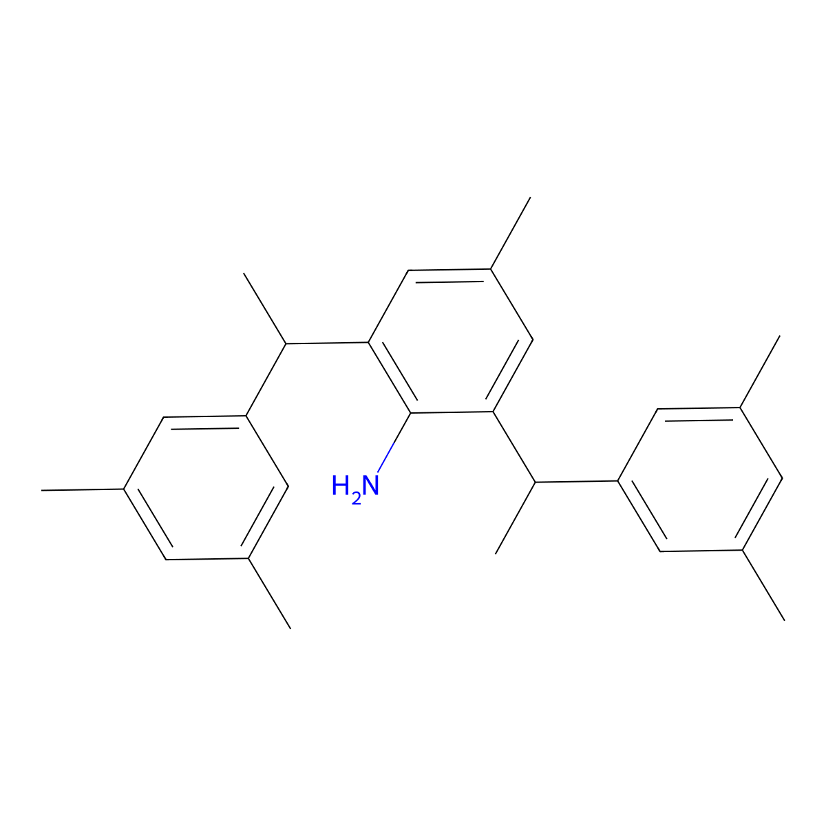 2,6-Bis[(1R)-1-(3,5-dimethylphenyl)ethyl]-4-methylbenzenamine molecular structure, CAS 2212005-43-9