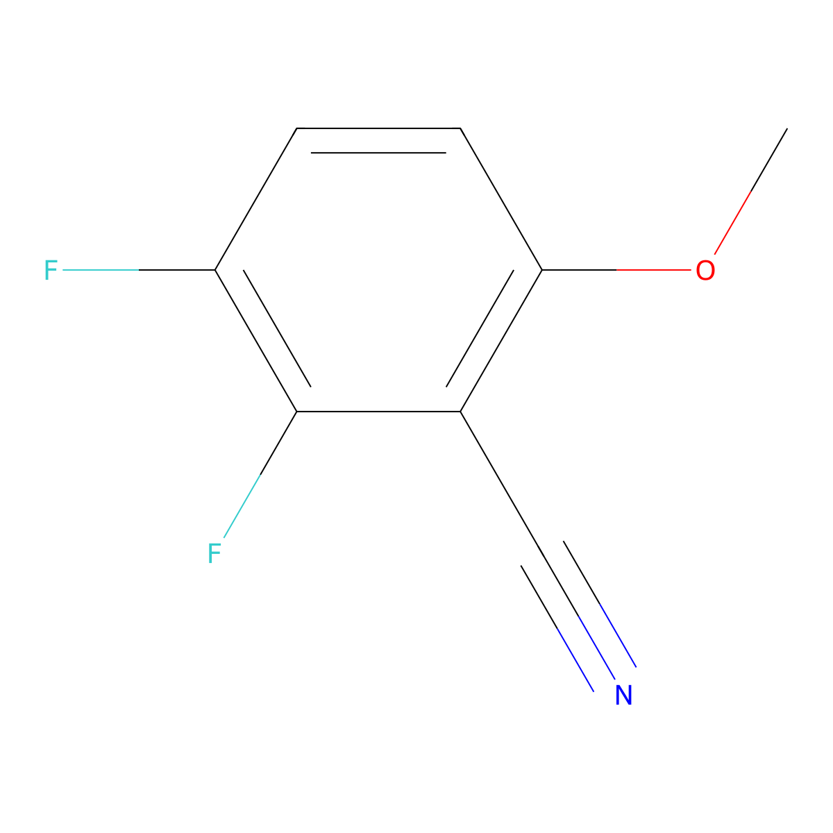 2,3-Difluoro-6-methoxybenzonitrile molecular structure, CAS 221202-34-2
