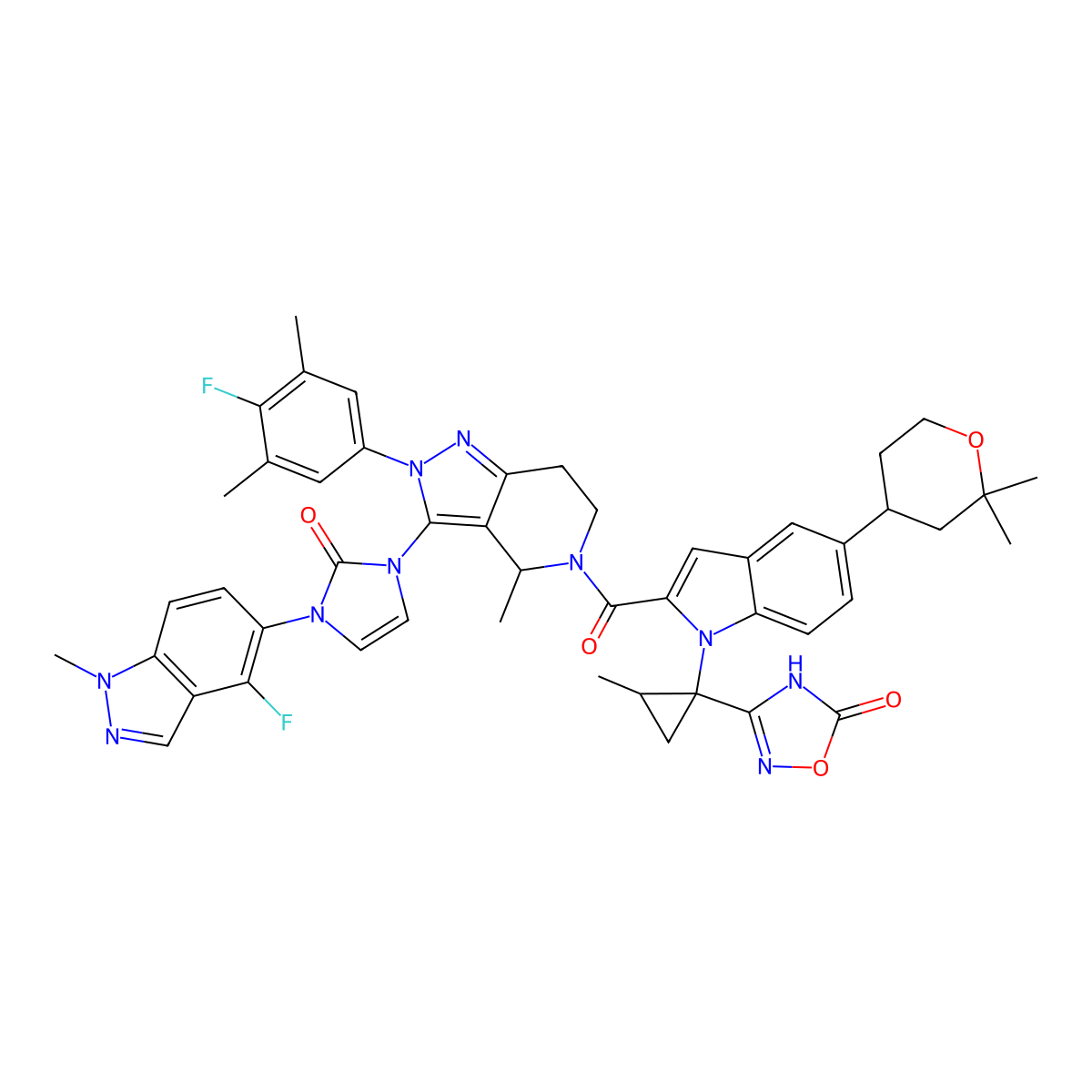 Orforglipron molecular structure, CAS 2212020-52-3