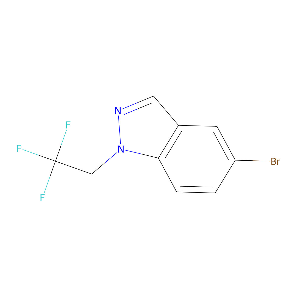 5-bromo-1-(2,2,2-trifluoroethyl)-1H-indazole molecular structure, CAS 2212021-54-8
