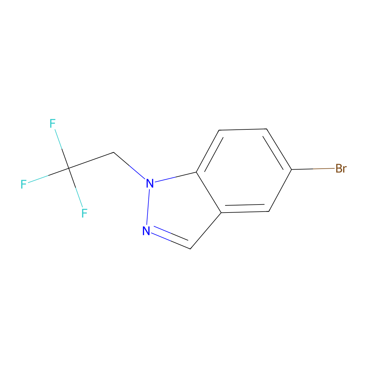 5-bromo-1-(2,2,2-trifluoroethyl)-1H-indazole molecular structure, CAS 2212021-54-8