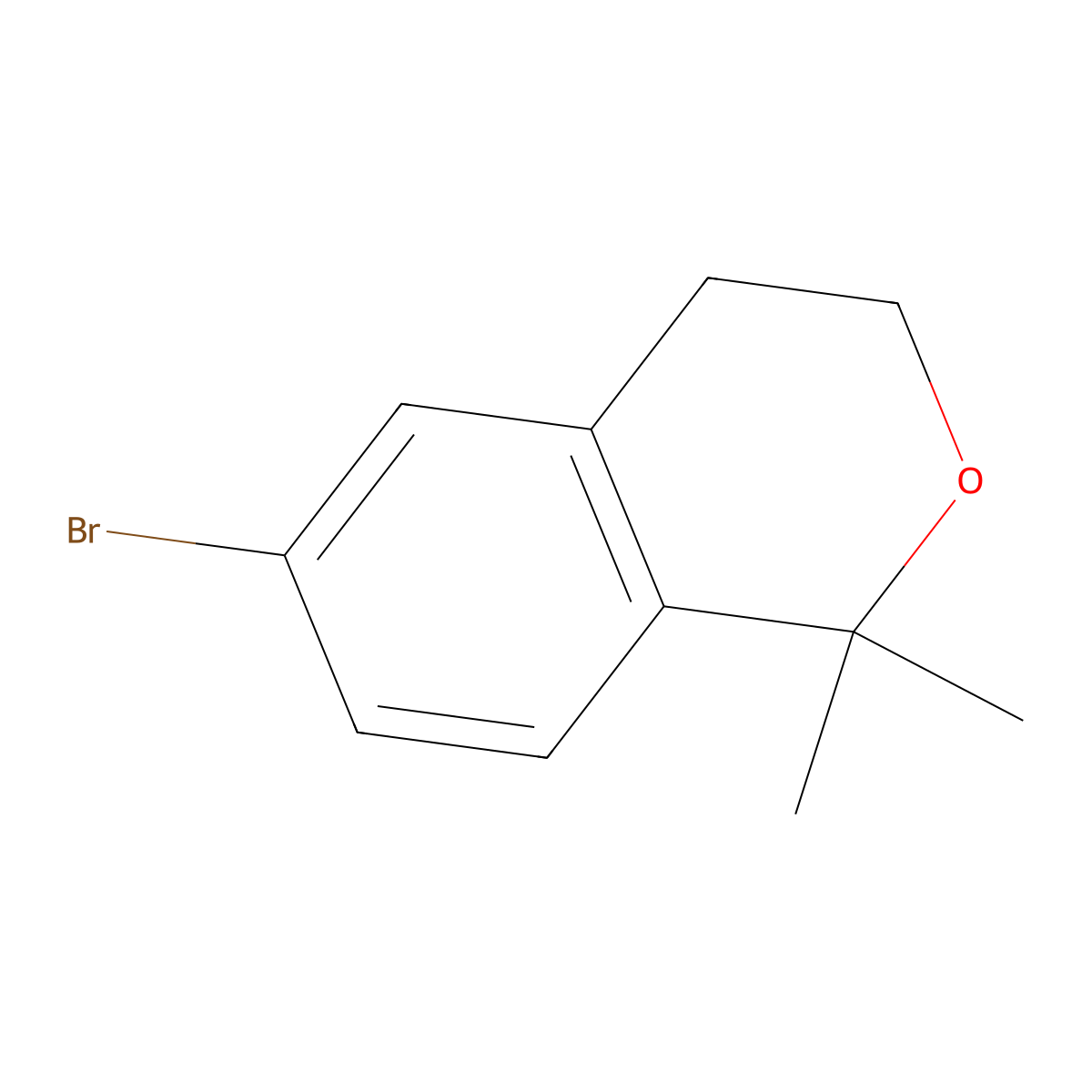 6-bromo-1,1-dimethyl-3,4-dihydro-1H-2-benzopyran molecular structure, CAS 2212021-71-9