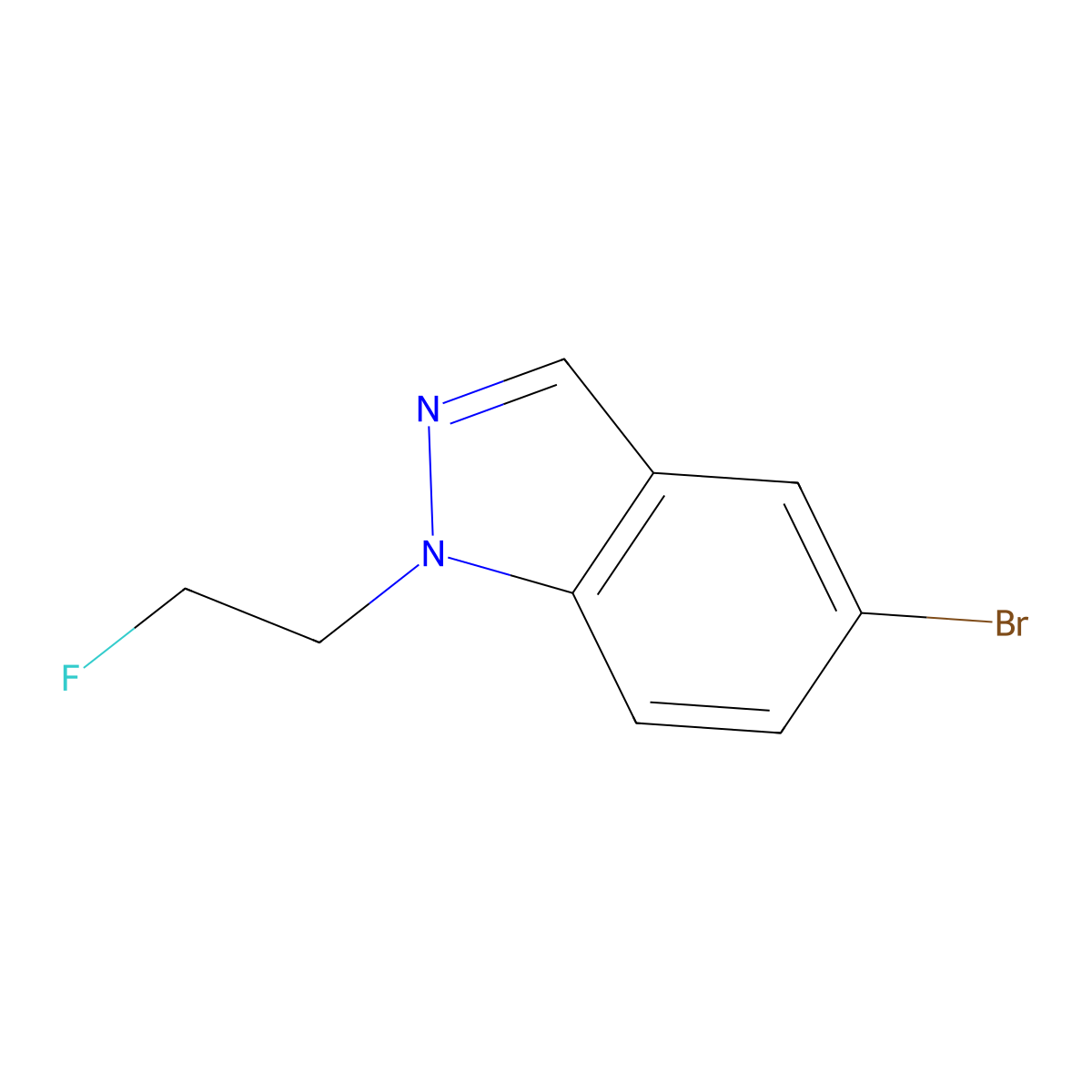 5-Bromo-1-(2-fluoroethyl)-1H-indazole molecular structure, CAS 2212023-09-9