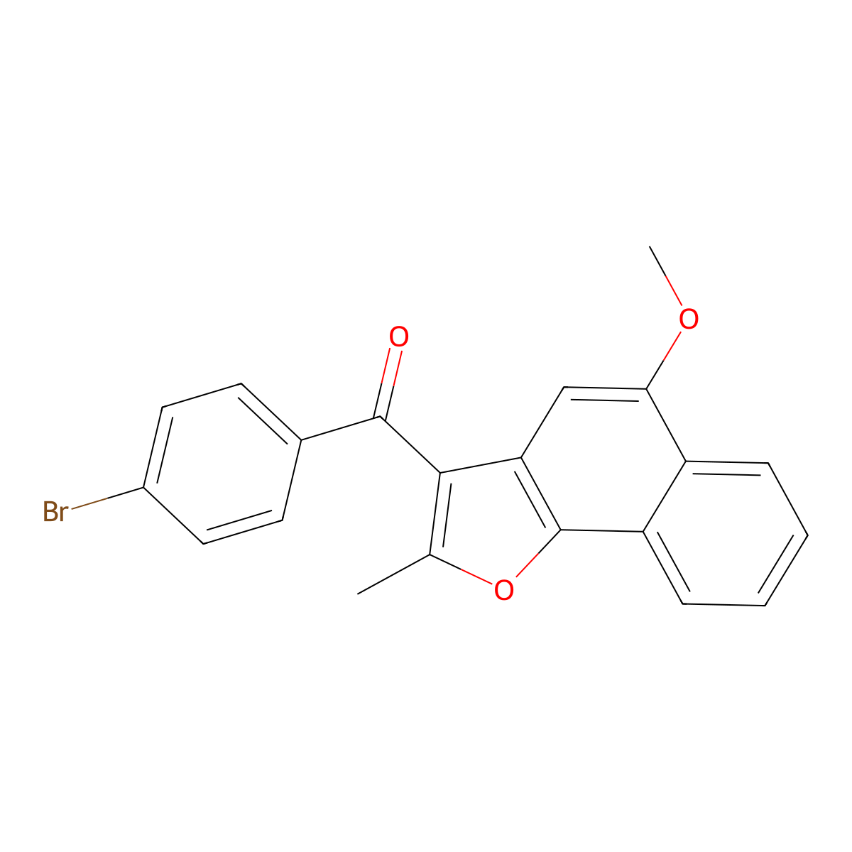 (4-Bromophenyl)(5-methoxy-2-methylnaphtho[1,2-b]furan-3-yl)methanone molecular structure, CAS 221206-34-4