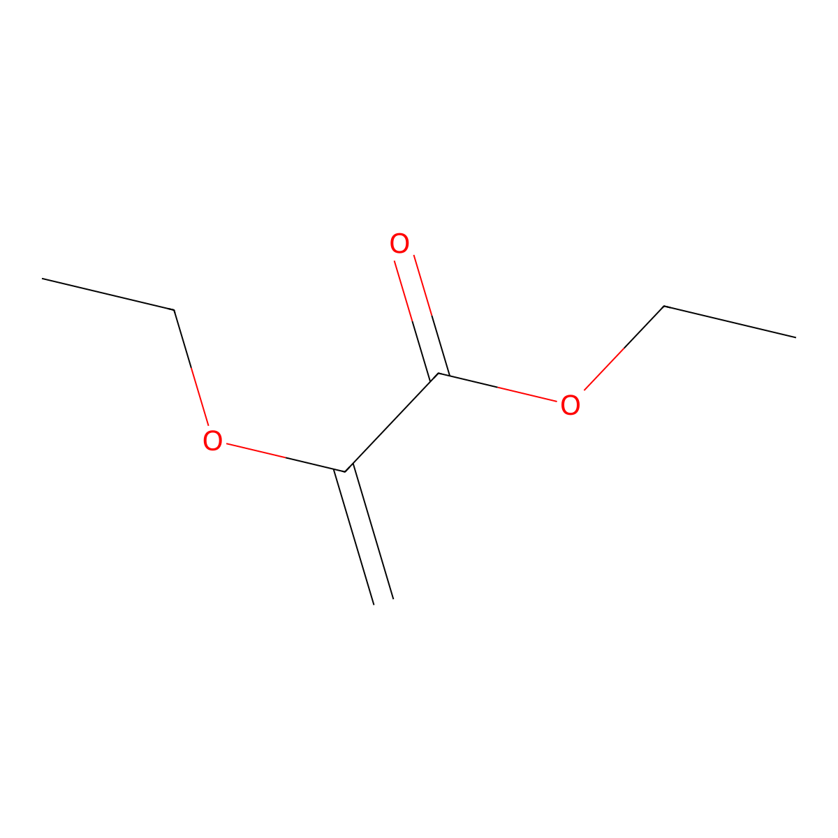 Ethyl 2-ethoxyprop-2-enoate molecular structure, CAS 22121-86-4