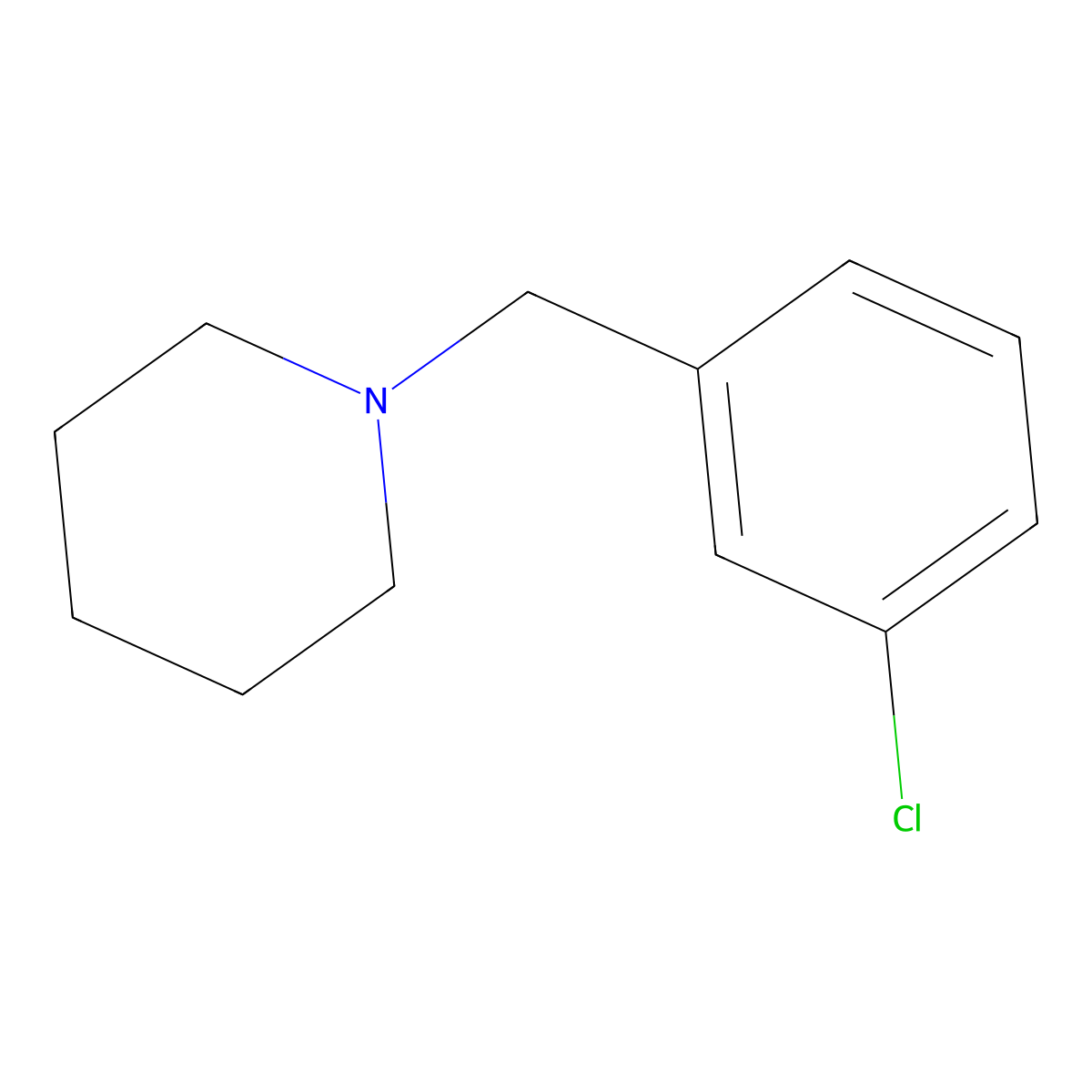 1-(3-Chlorobenzyl)piperidine molecular structure, CAS 221211-81-0