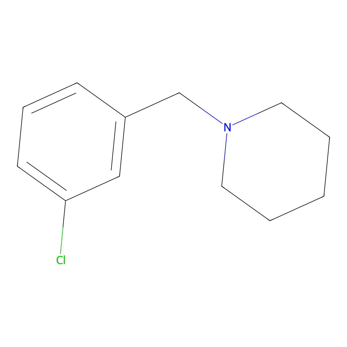 1-(3-Chlorobenzyl)piperidine molecular structure, CAS 221211-81-0