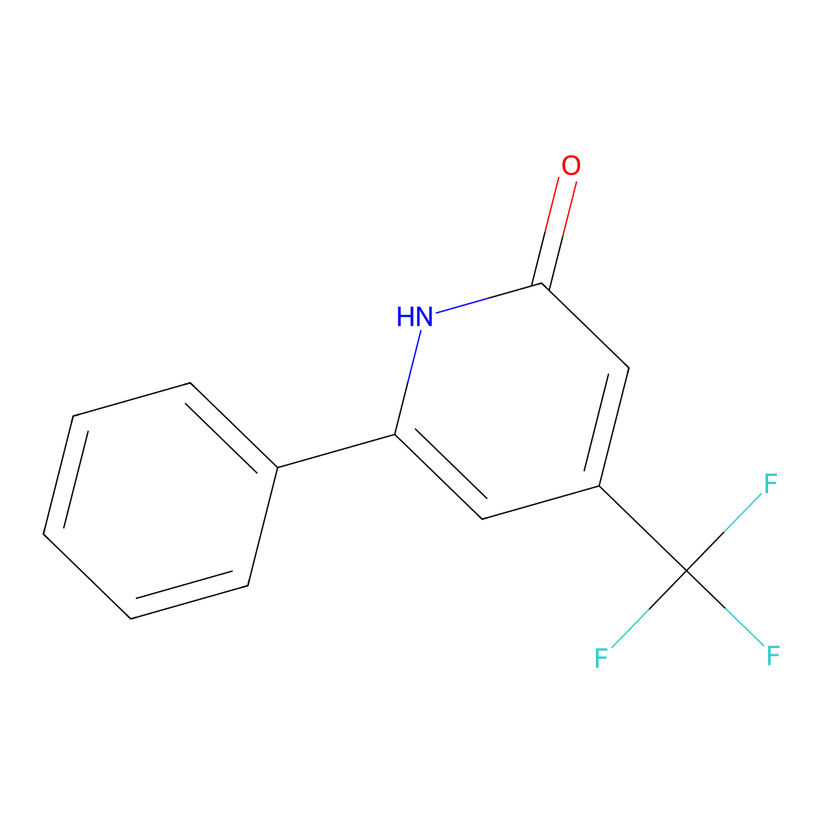 6-Phenyl-4-(trifluoromethyl)pyridin-2(1H)-one molecular structure, CAS 22122-89-0