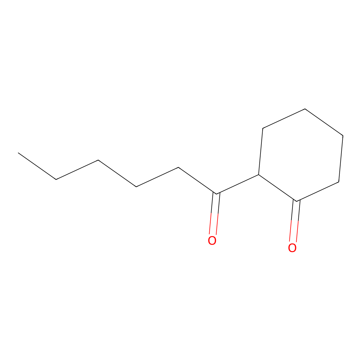 2-Hexanoylcyclohexan-1-one molecular structure, CAS 22122-93-6