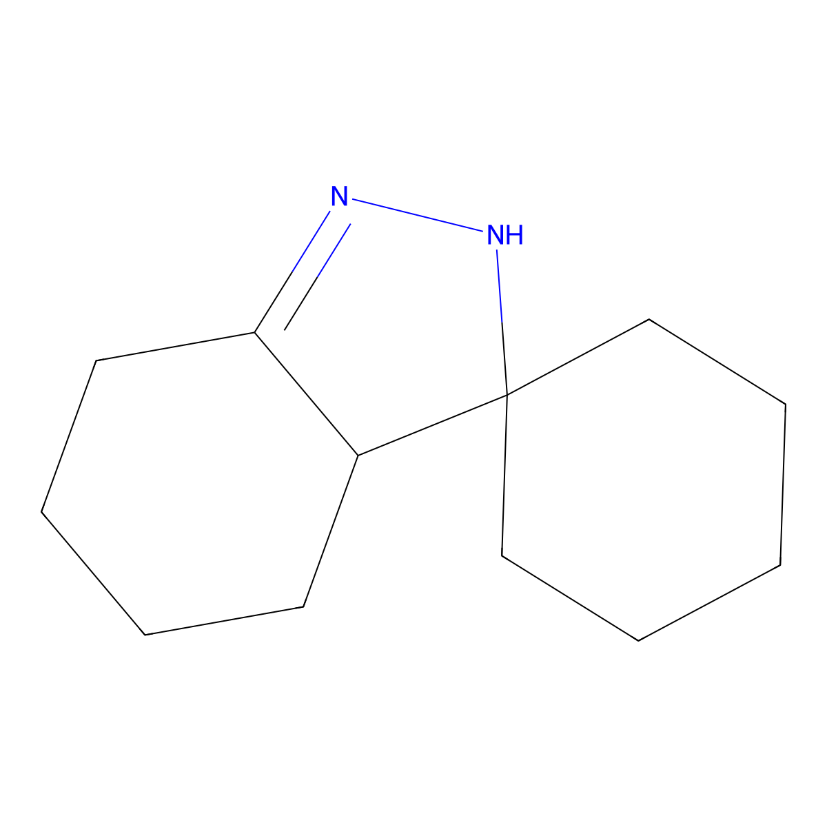 2',3a',4',5',6',7'-Hexahydrospiro[cyclohexane-1,3'-indazole] molecular structure, CAS 22122-96-9