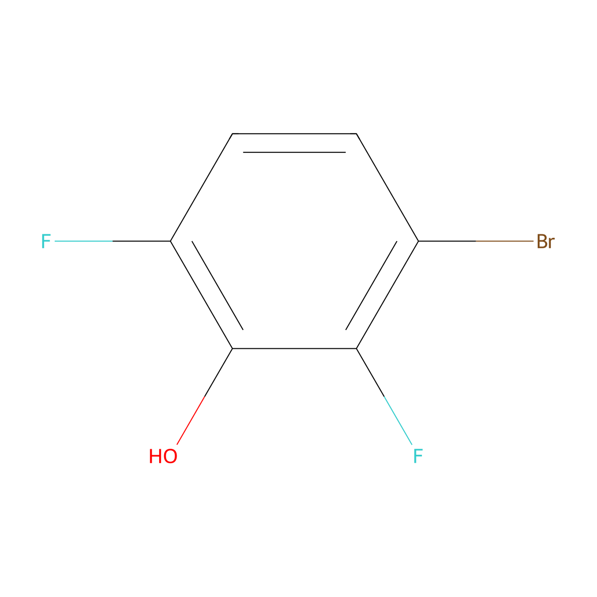 3-Bromo-2,6-difluorophenol molecular structure, CAS 221220-99-1
