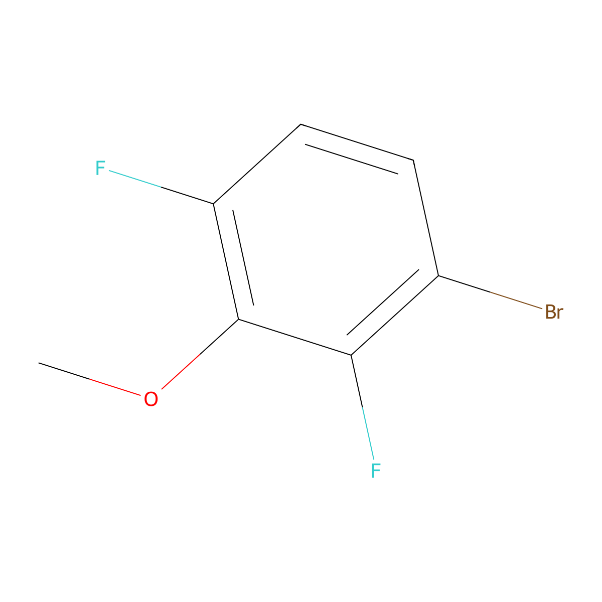 1-Bromo-2,4-difluoro-3-methoxybenzene molecular structure, CAS 221221-00-7