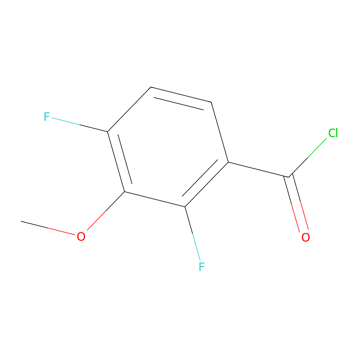 2,4-Difluoro-3-methoxybenzoyl chloride molecular structure, CAS 221221-11-0