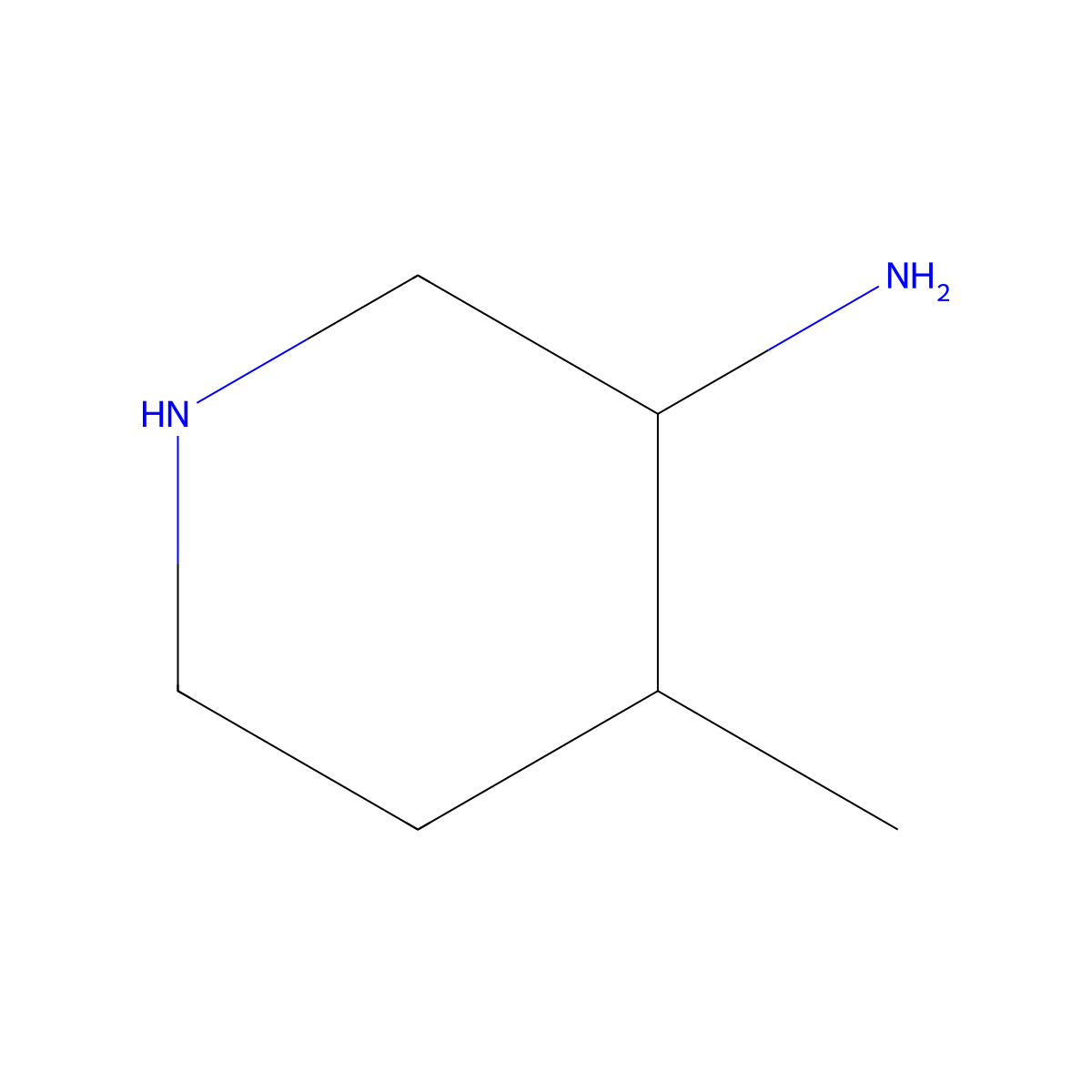 4-Methylpiperidin-3-amine molecular structure, CAS 221221-30-3