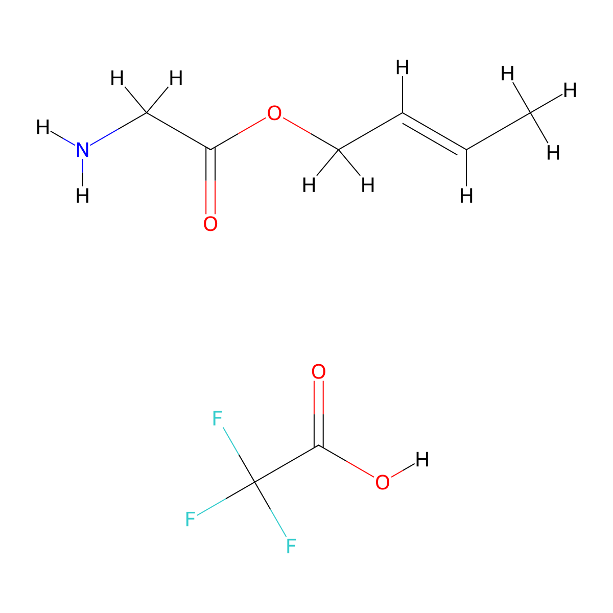 But-2-en-1-yl2-aminoacetate,trifluoroaceticacid molecular structure, CAS 221225-35-0