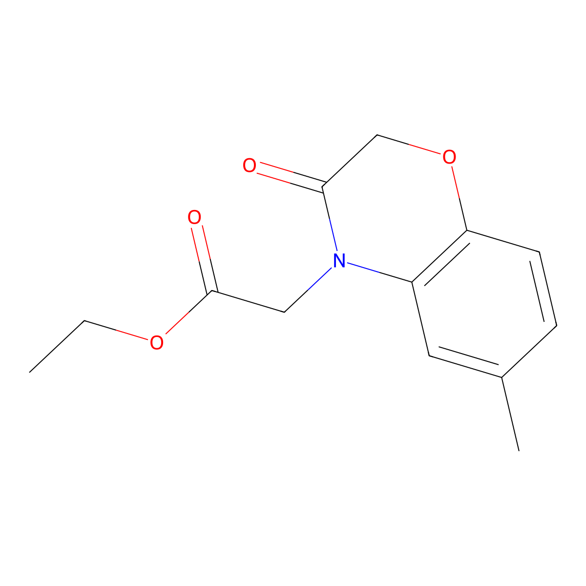 ethyl (6-methyl-3-oxo-2,3-dihydro-4H-1,4-benzoxazin-4-yl)acetate molecular structure, CAS 221225-71-4