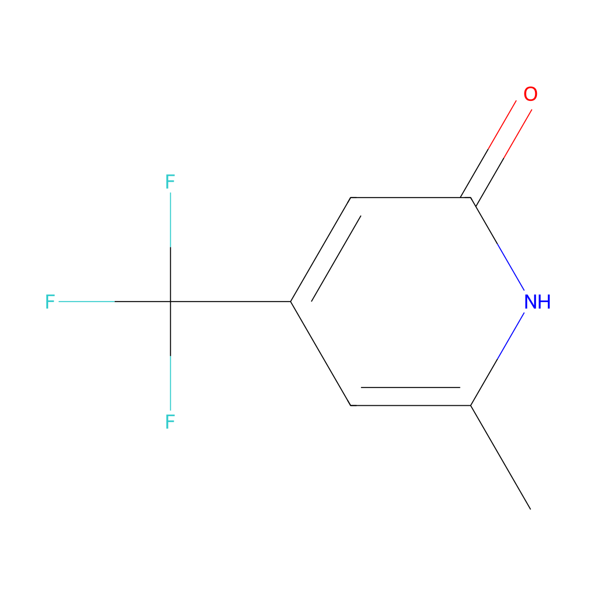 6-Methyl-4-(trifluoromethyl)pyridin-2(1H)-one molecular structure, CAS 22123-19-9