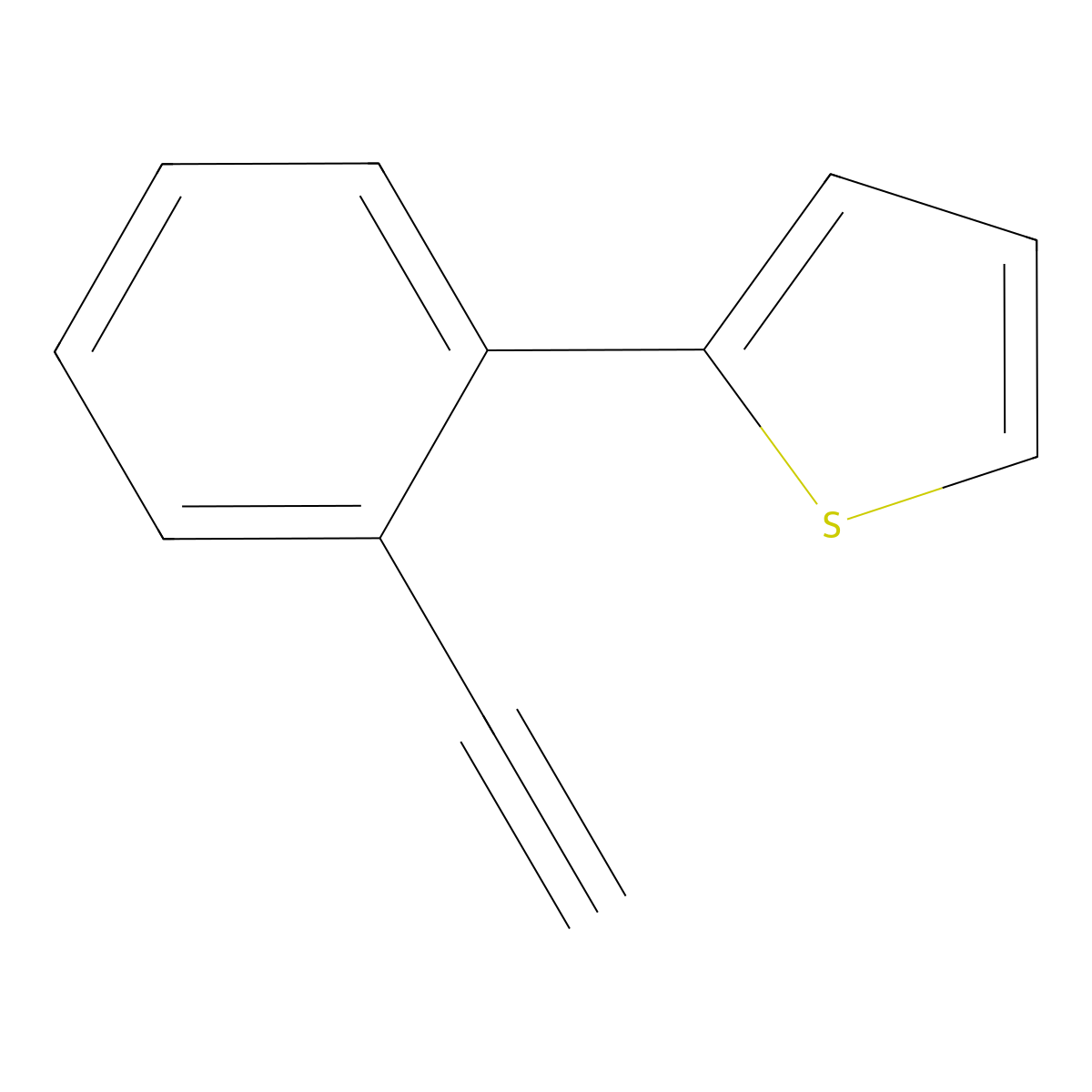 2-(2-Ethynylphenyl)thiophene molecular structure, CAS 221230-46-2