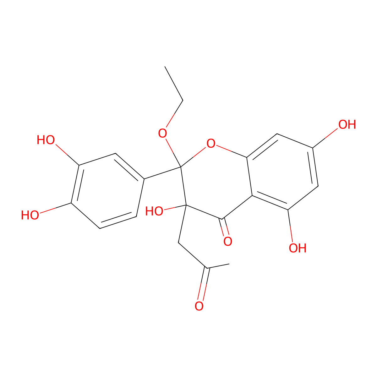 2-Ethoxy-3-acetonyltaxifolin molecular structure, CAS 2212305-01-4