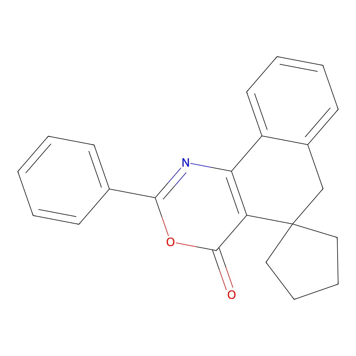 2'-phenylspiro[cyclopentane-1,5'-naphtho[1,2-d][1,3]oxazin]-4'(6'H)-one molecular structure, CAS 221238-71-7