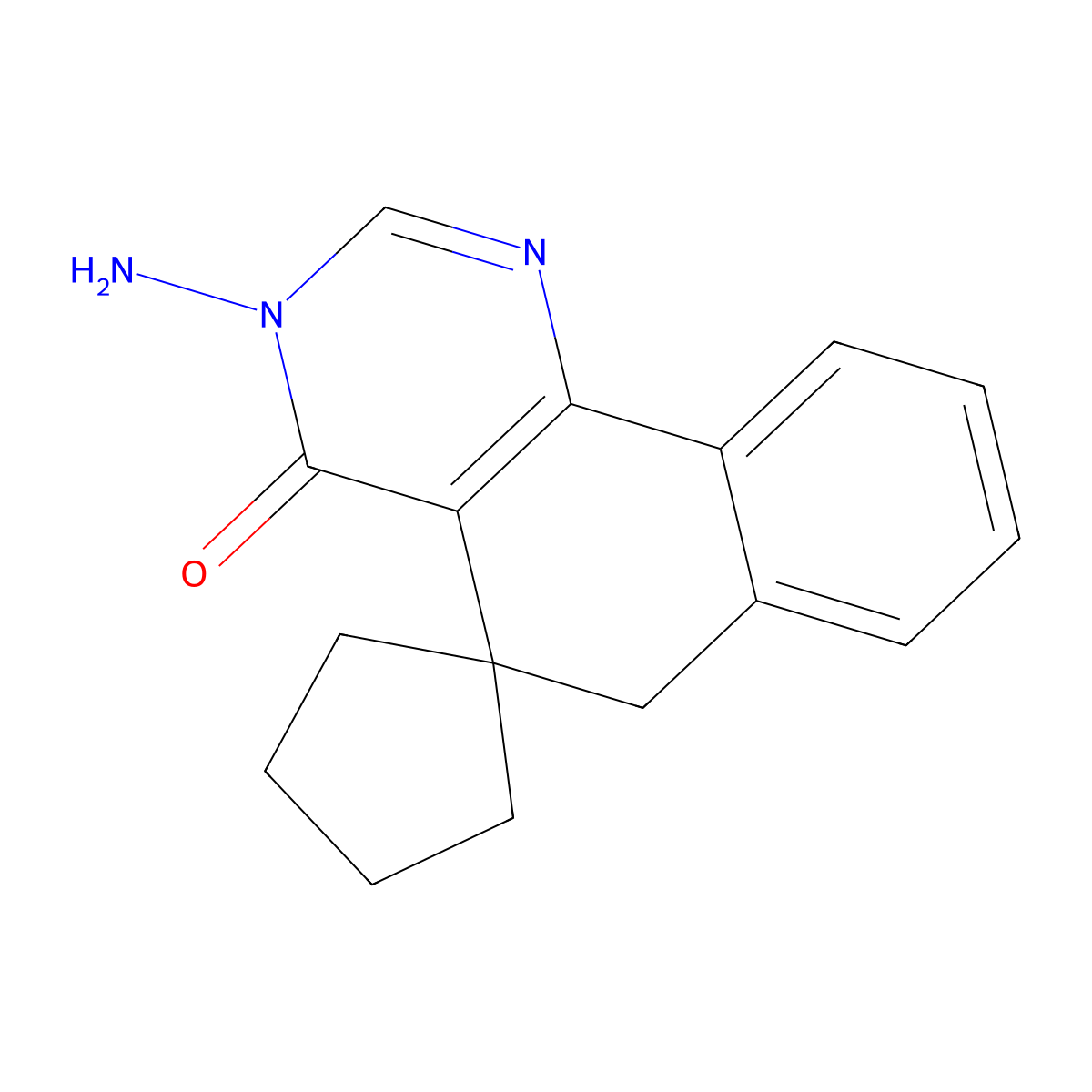 3-aminospiro[6H-benzo[h]quinazoline-5,1'-cyclopentane]-4-one molecular structure, CAS 221238-83-1