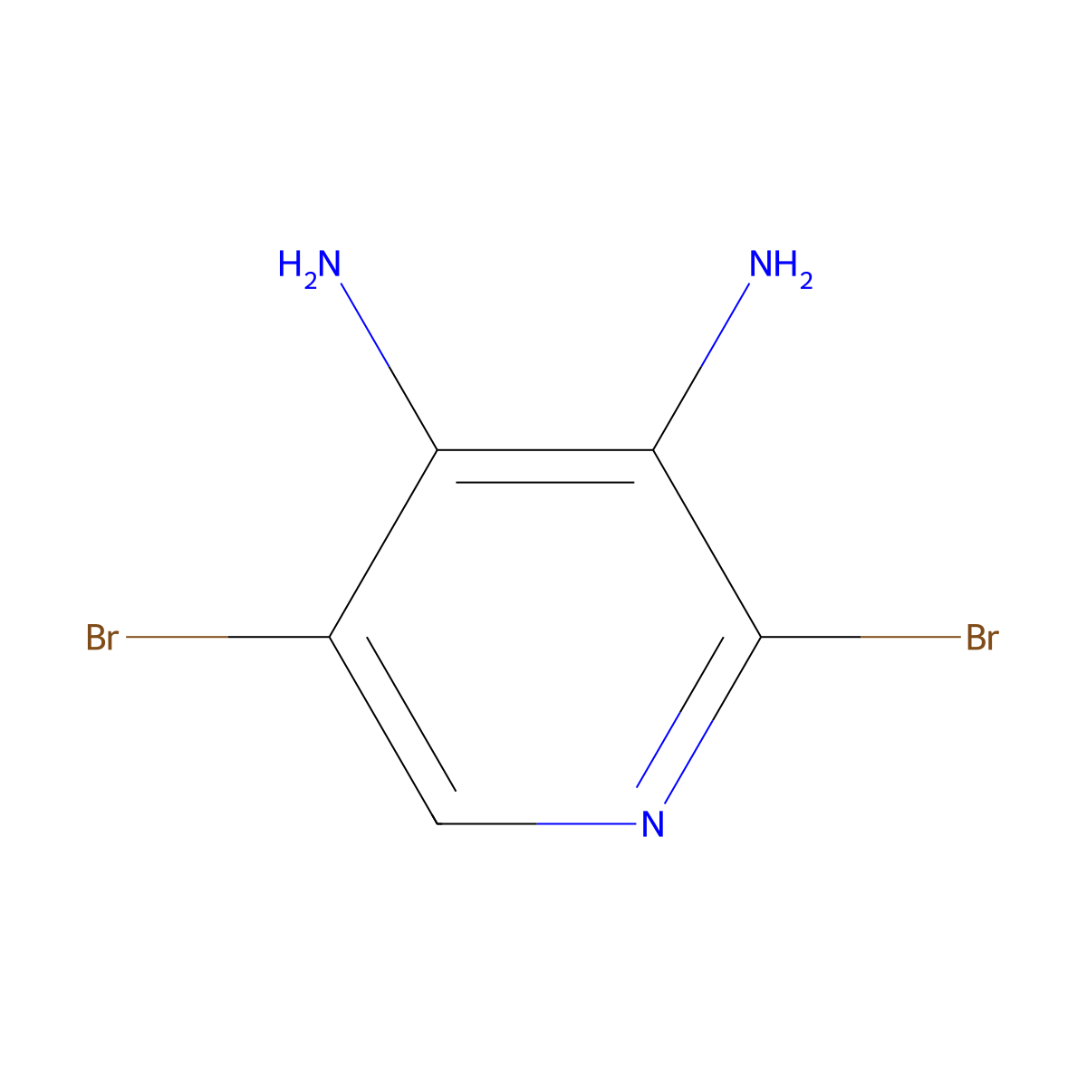 2,5-Dibromopyridine-3,4-diamine molecular structure, CAS 221241-11-8