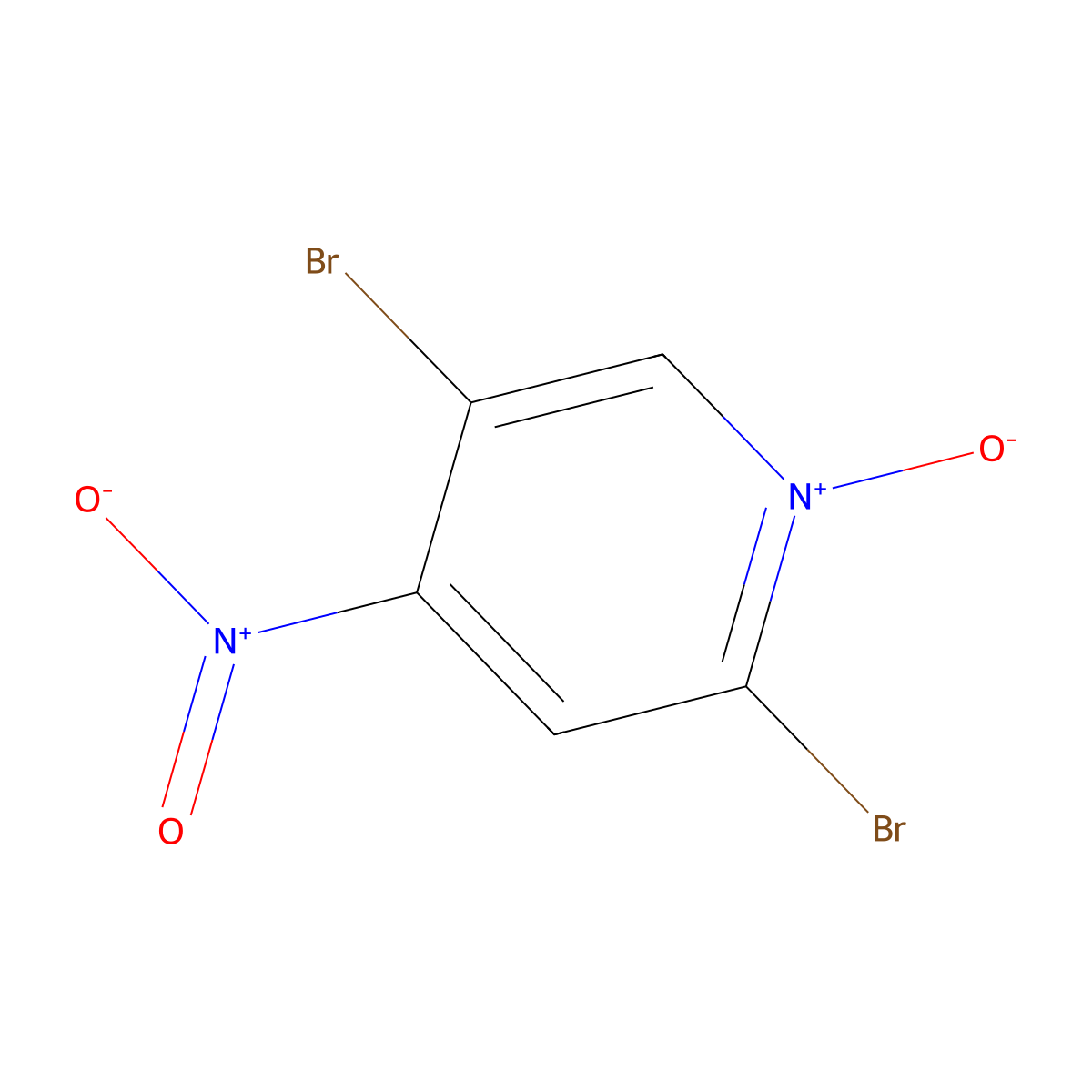 2,5-Dibromo-4-nitropyridin-1-ium-1-olate molecular structure, CAS 221241-25-4