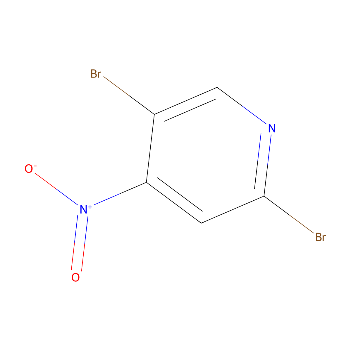 2,5-Dibromo-4-nitropyridine molecular structure, CAS 221241-31-2