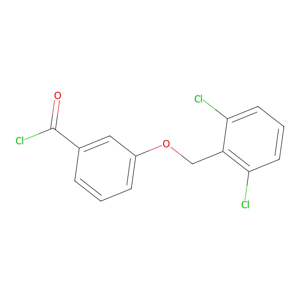 3-[(2,6-Dichlorobenzyl)oxy]benzoyl chloride molecular structure, CAS 221242-56-4