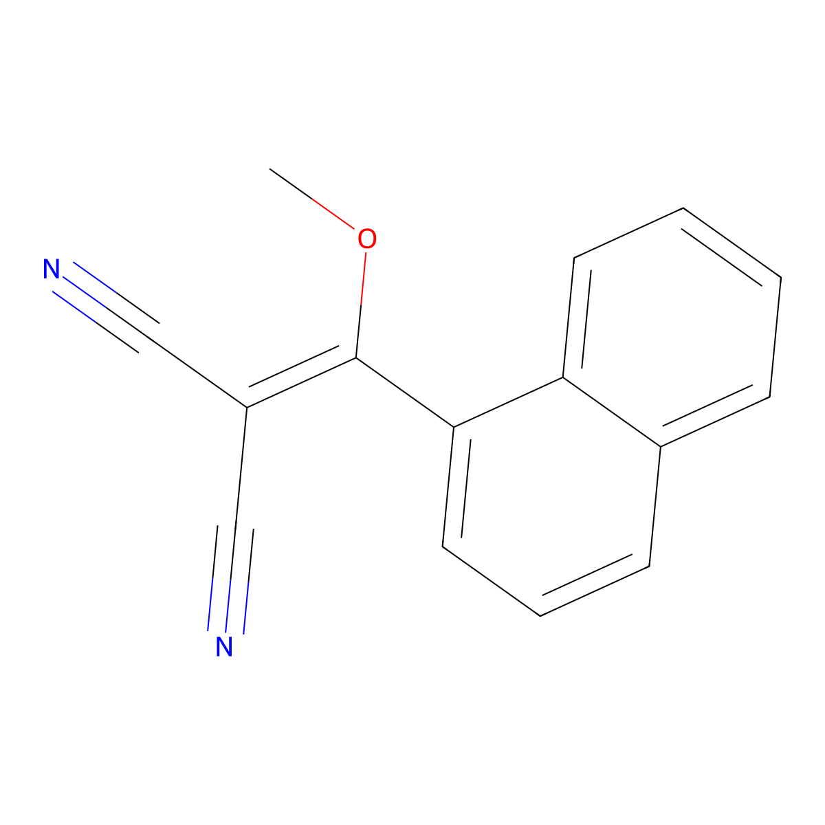 2-(Methoxy(naphthalen-1-yl)methylidene)propanedinitrile molecular structure, CAS 221242-71-3