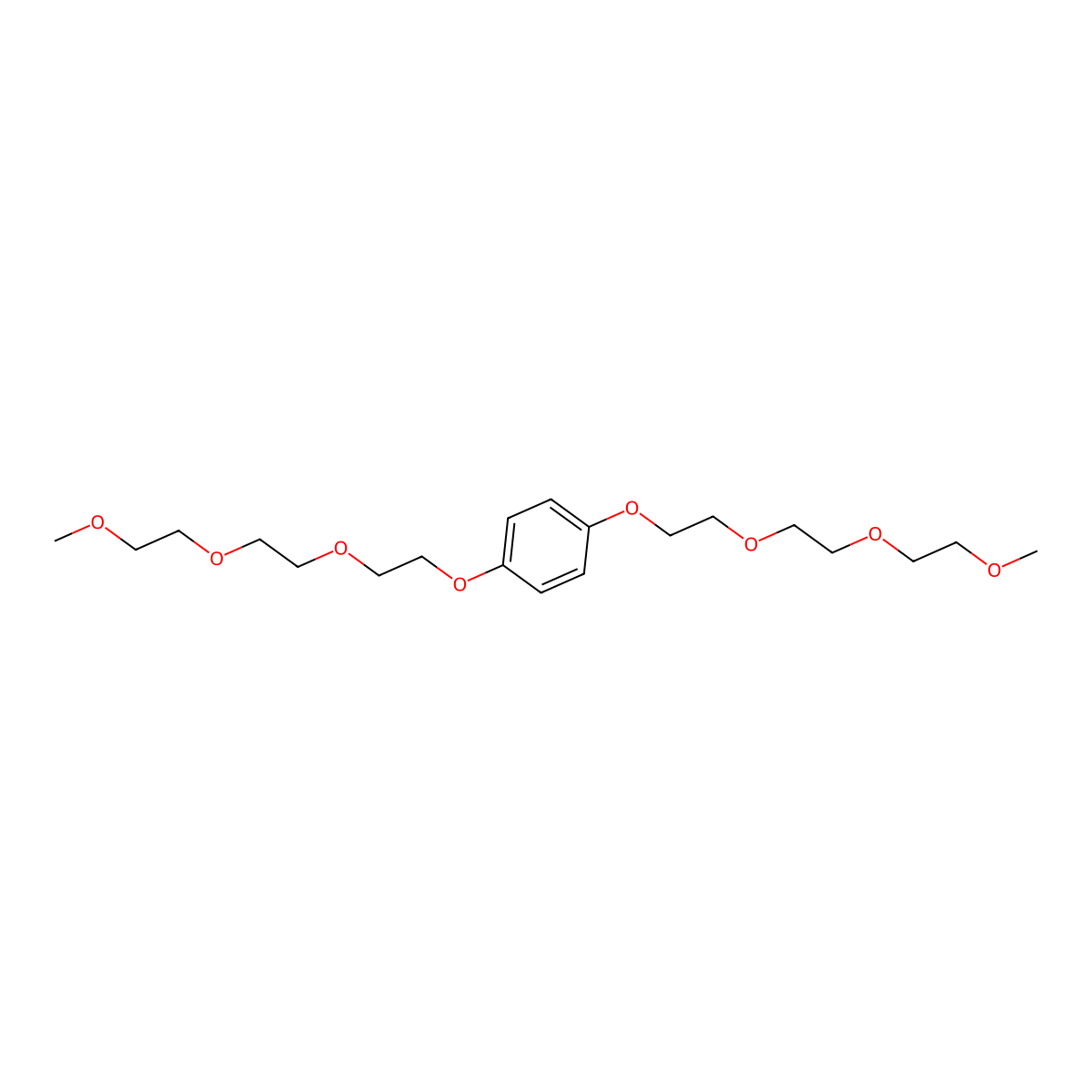 1,4-Bis(1,4,7,10-tetraoxaundecyl)benzene molecular structure, CAS 221243-98-7