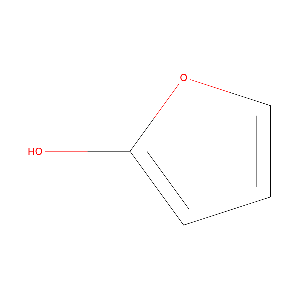 2-Furanol molecular structure, CAS 22125-63-9